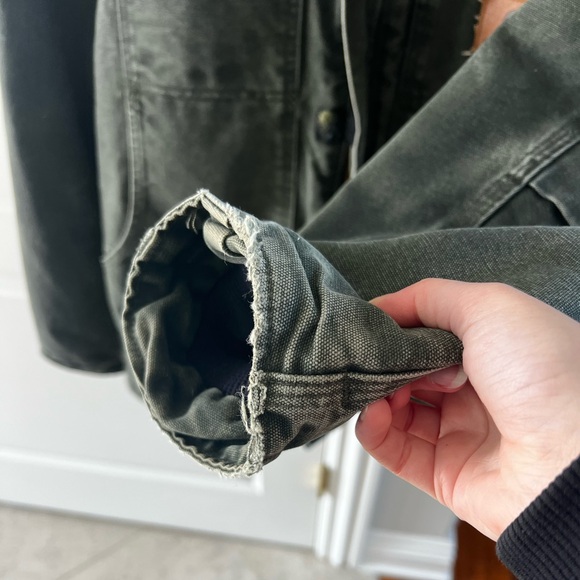 VTG Carhartt Arctic Jacket Quilt Lined Mens Large C26 MOS Green - Picture 7 of 15